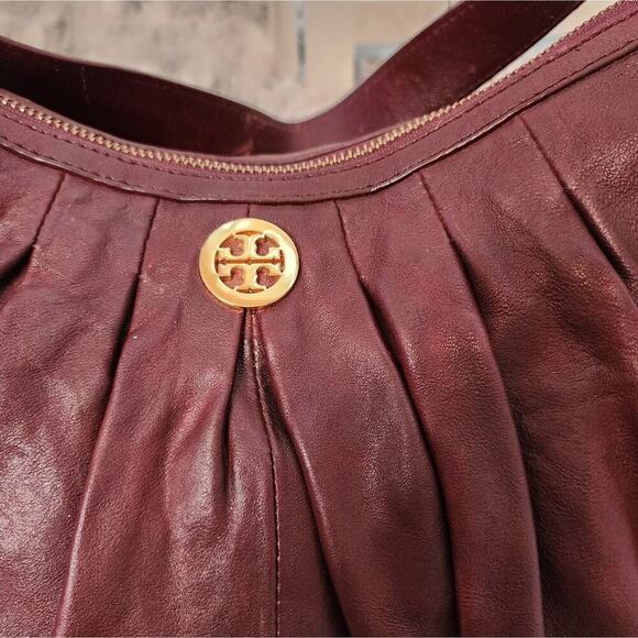 TORY BURCH BURGANDY HOBO BAG - Picture 6 of 16